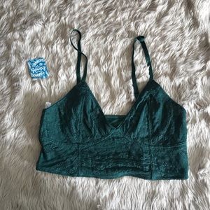 NWT Intimately Free People Green Bralette Large